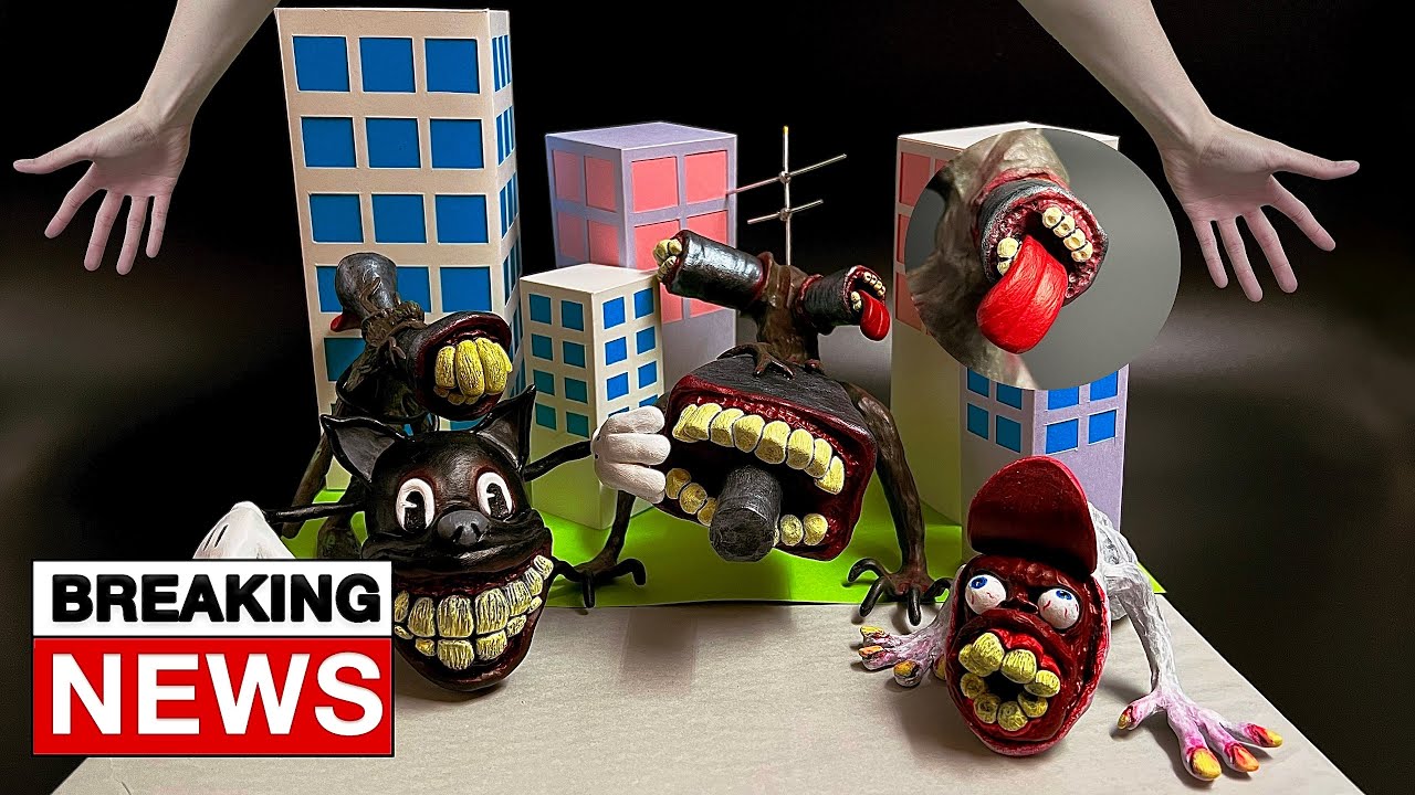 ✋ALL MONSTERS Trevor Henderson in the city Part 1 - Trevor Henderson Creatures with Clay