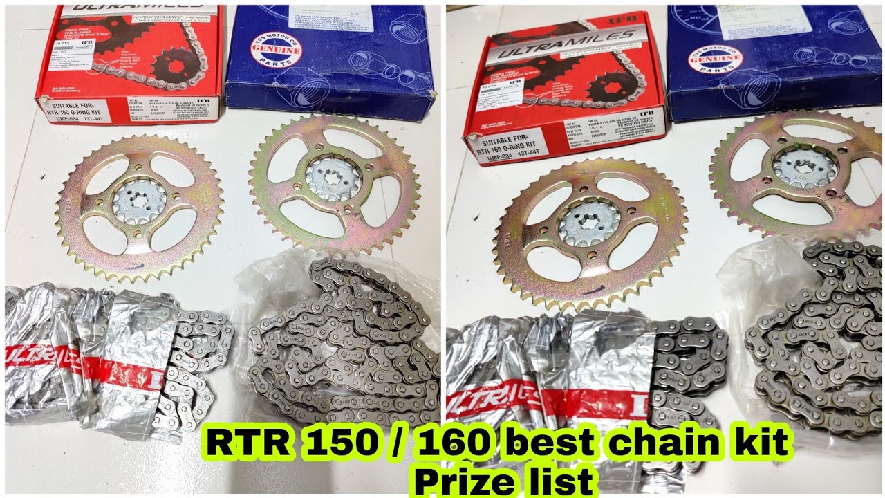 Apache RTR 150 / 160 best chain kit IFB ultramiles vs tvs original chinkit #tvs #rtr #chinset #Prize