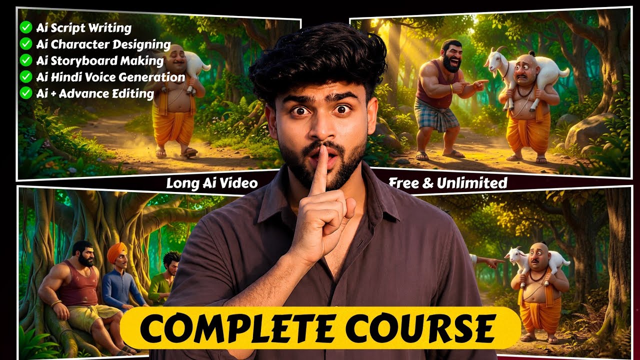Ai Video Making Complete Course | Make Ai Video Free & Unlimited 🔥 (15 Mins) | Free Ai Course 