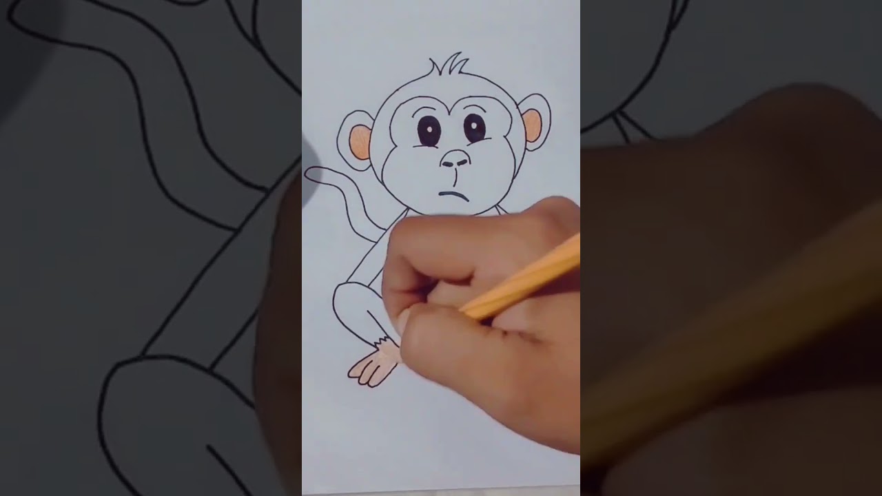 Cute Little Monkey Drawing | Sherin Art Gallery | Sherin 