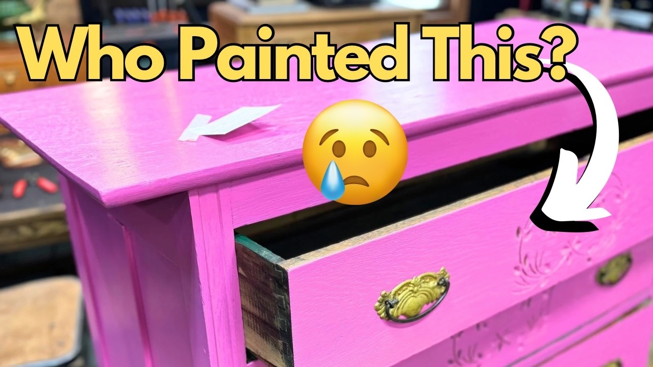 Ep. 121 AMAZING Restoration of a $20 ANTIQUE Painted DRESSER