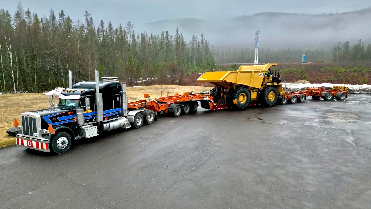 Hauling a CAT 772 to eastern Canada