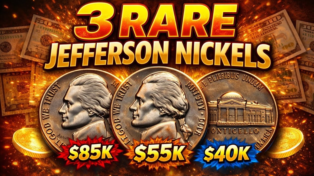 “3 Rare Jefferson Nickels Worth $85K, $55K & $40K! 💎 Hidden Treasures You Won’t Believe!”#CoinAgeEra