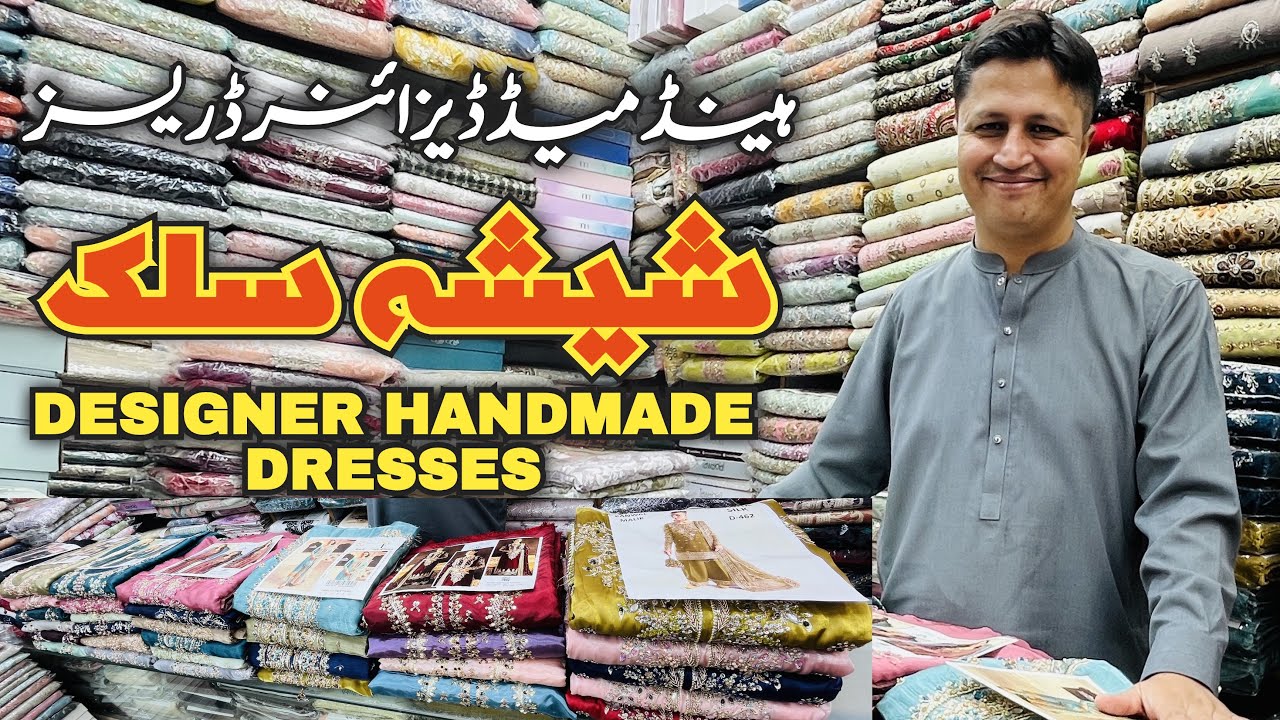 Designer Silk Dresses Silk Dress Fabricin Pakistan Handmade silk Dresses Hamdmade silk Suite