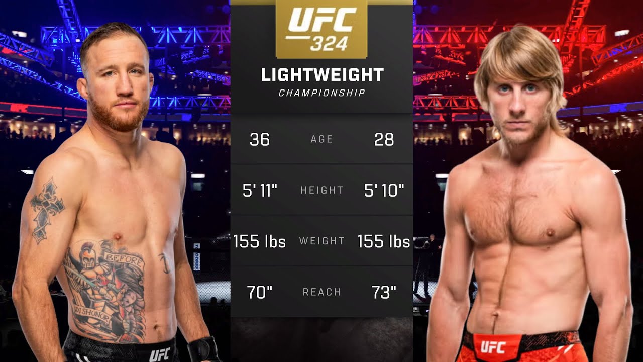 Justin Gaethje vs Paddy Pimblett Full Fight - UFC 324 Fight Of The Night