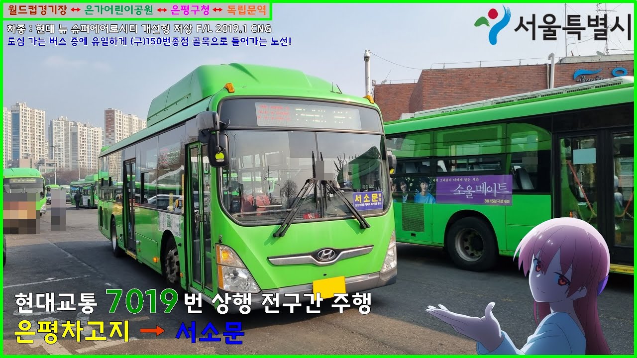[버스 주행영상] 현대교통 7019번 / 은평공영차고지 → 서소문 간 주행영상