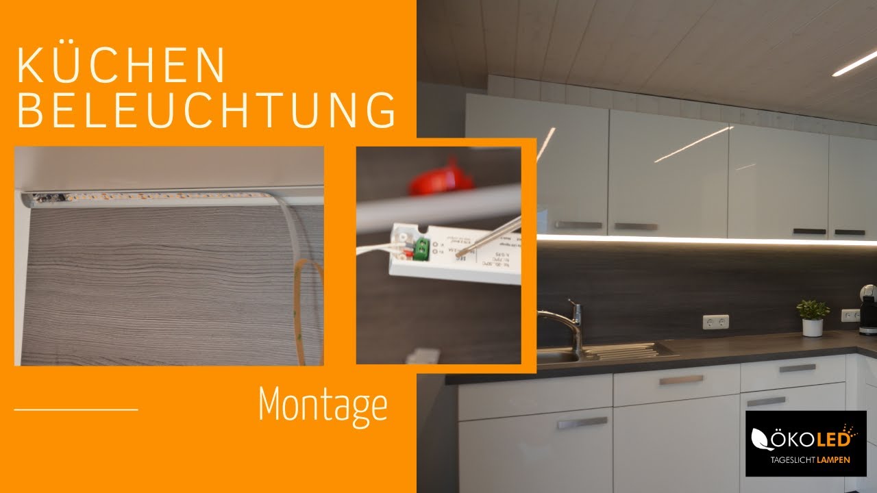 LED-Küchenbeleuchtung | Montage, Einbau | ÖKOLED Tageslichtlampen