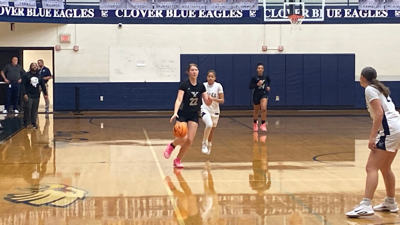 SWEEP SWEEP 🧹 🏀 CLOVER LADY BLUE EAGLES VS YORK LADY COUGARS. 