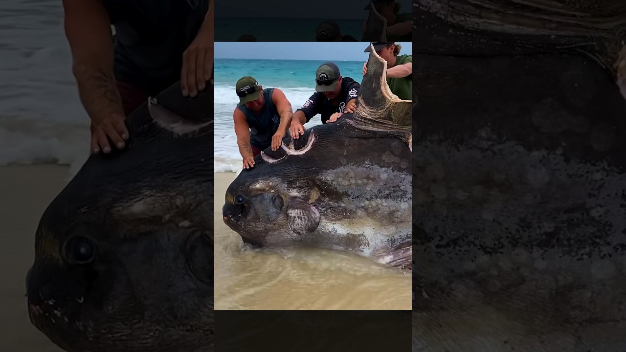 Did sharks attack this huge sunfish? #fishing #shark #sunfish 🎥 IG: @riddell_ethan9
