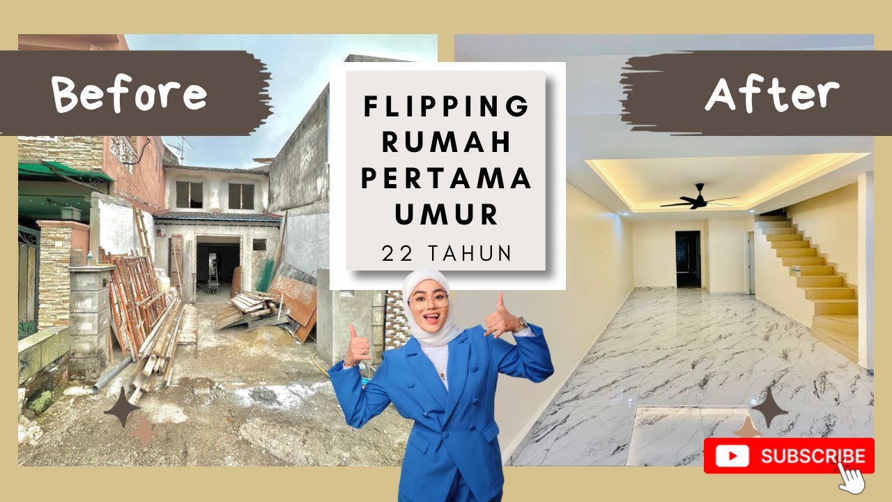 FLIPPING RUMAH PERTAMA saya pada umur 22 tahun. Beli rumah busuk dan wangikan !! 🏠🔥