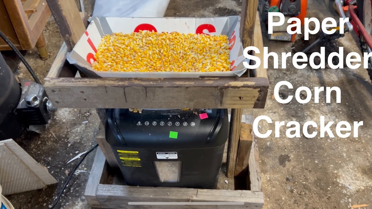 Homemade Corn Cracker Using a Paper Shredder!