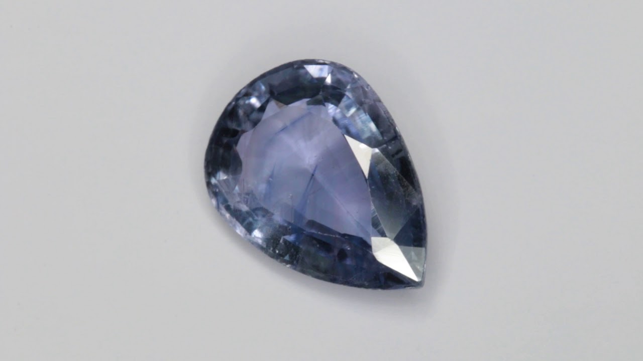 2.907 Carat Purple Sapphire Pear 10.87 x 7.85 mm Heated Loose Stone