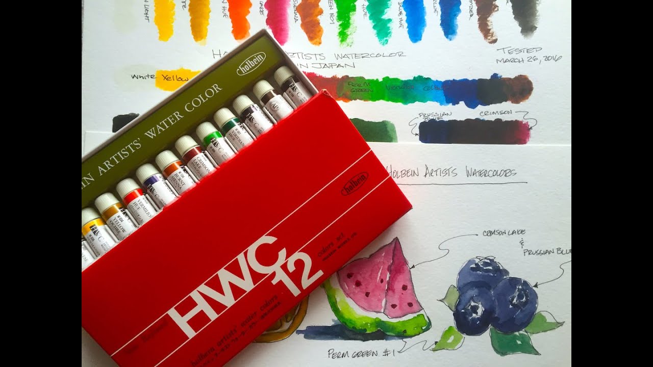 Holbein Artists Watercolors and comparison