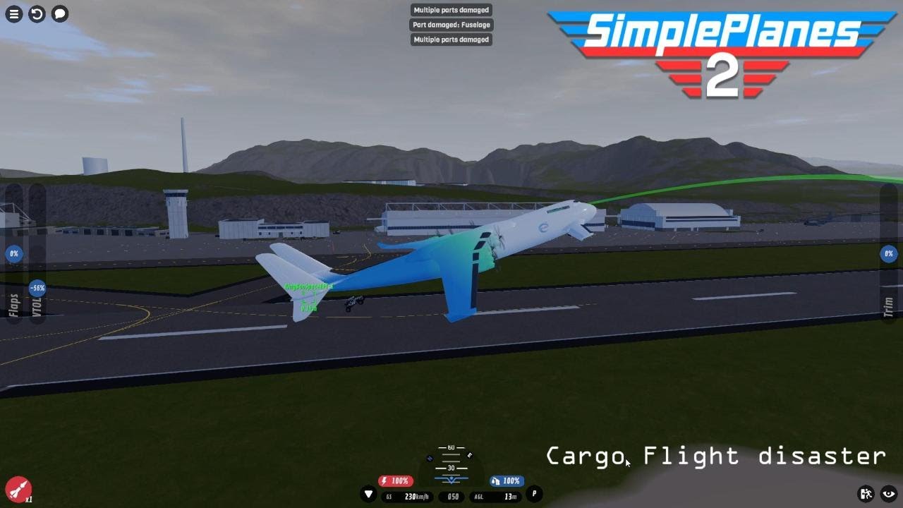 Cargo Flight disaster - Simpleplanes 2 Demo 2