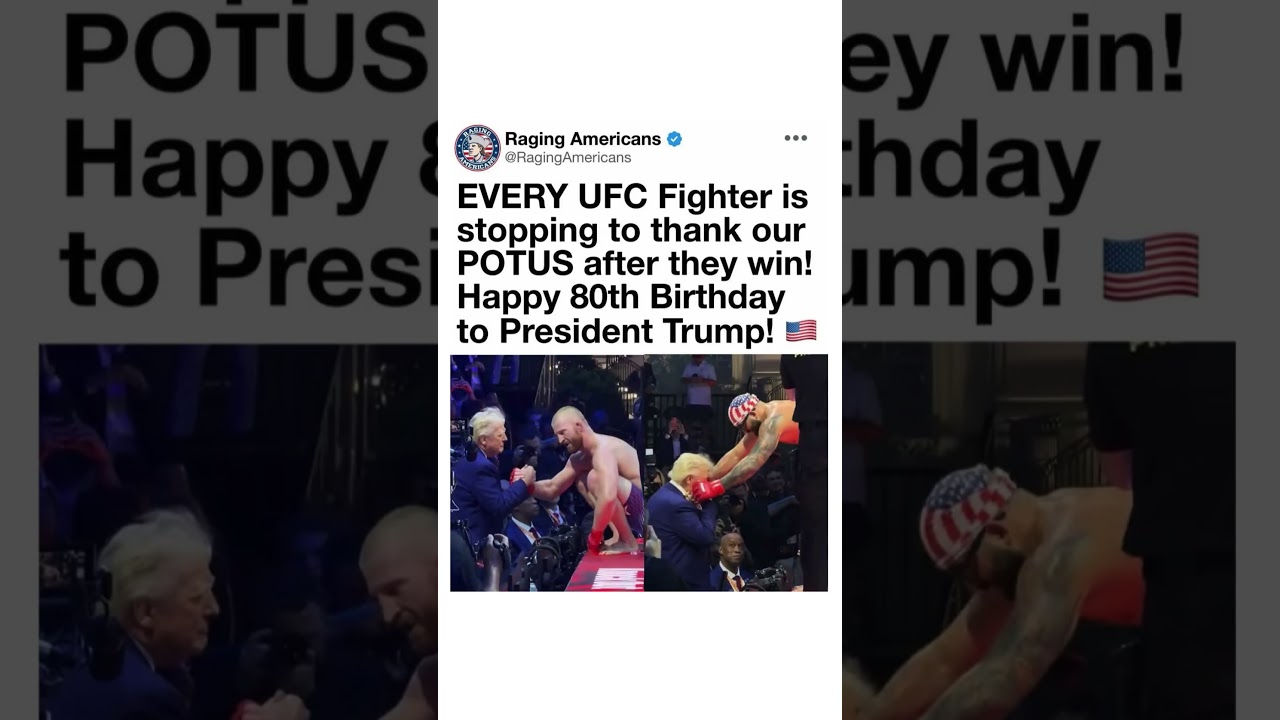 UFC Fighters & Trump Moment Goes Viral 🇺🇸