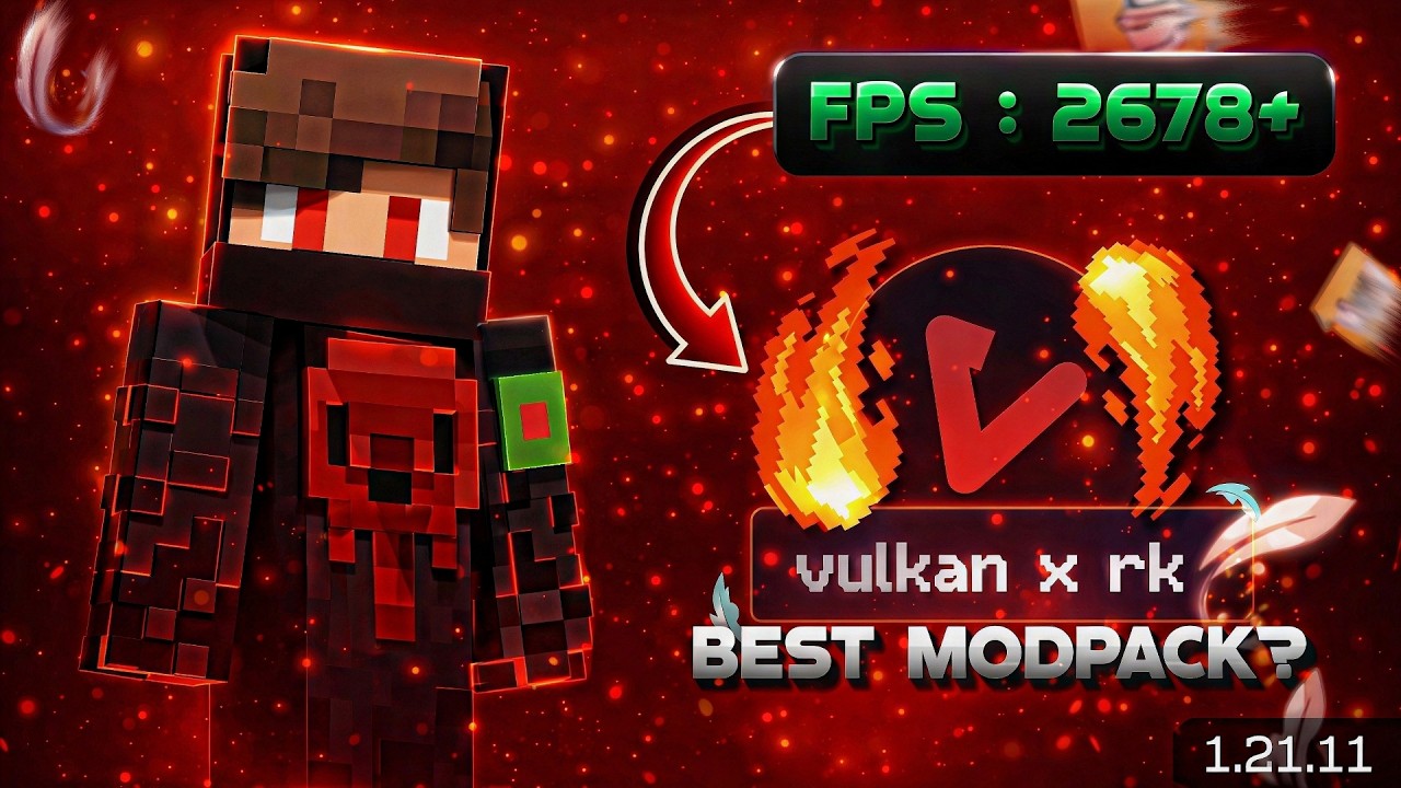 I made the best fps boost modpack using Vulkan mod for Mojo, Zalith & PC 1.21.11 &ndash; Must be Watch 👀