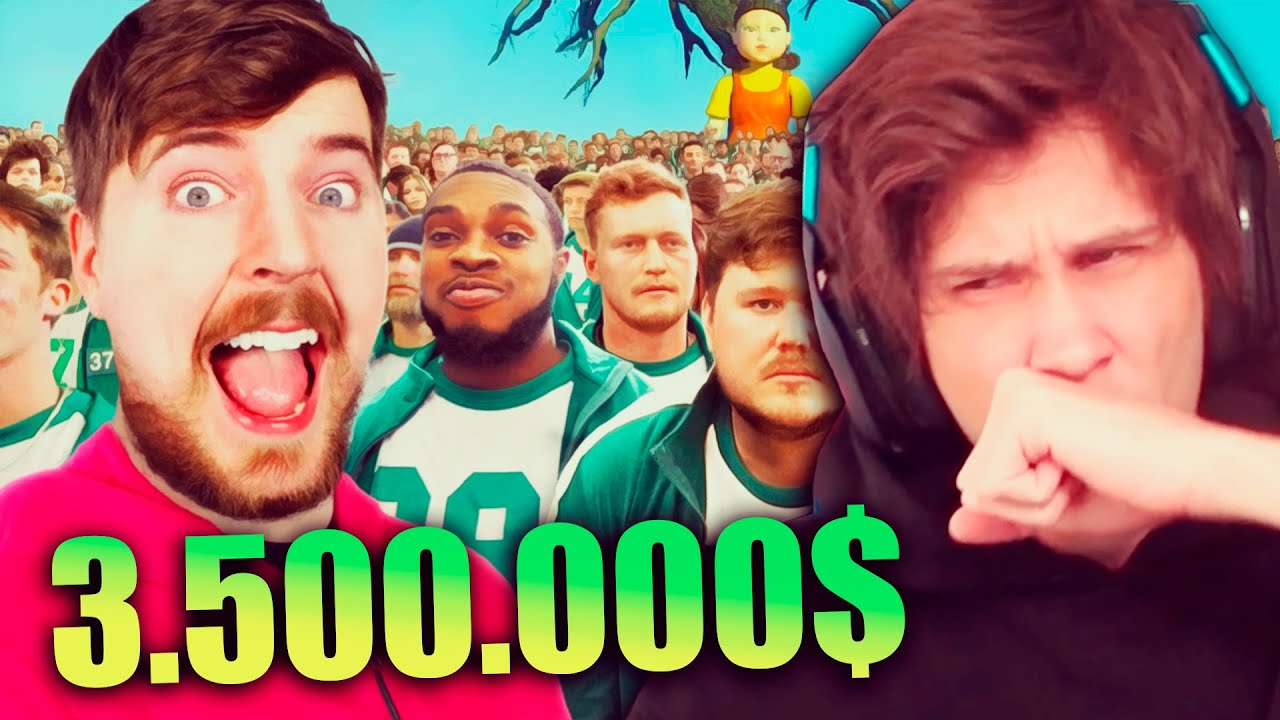 RUBIUS REACCIONA AL JUEGO DEL CALAMAR EN LA VIDA REAL DE MRBEAST