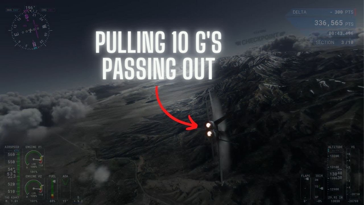 MSFS - What Happens When You Pull 10 Gs in Top Gun Maverick Super Hornet