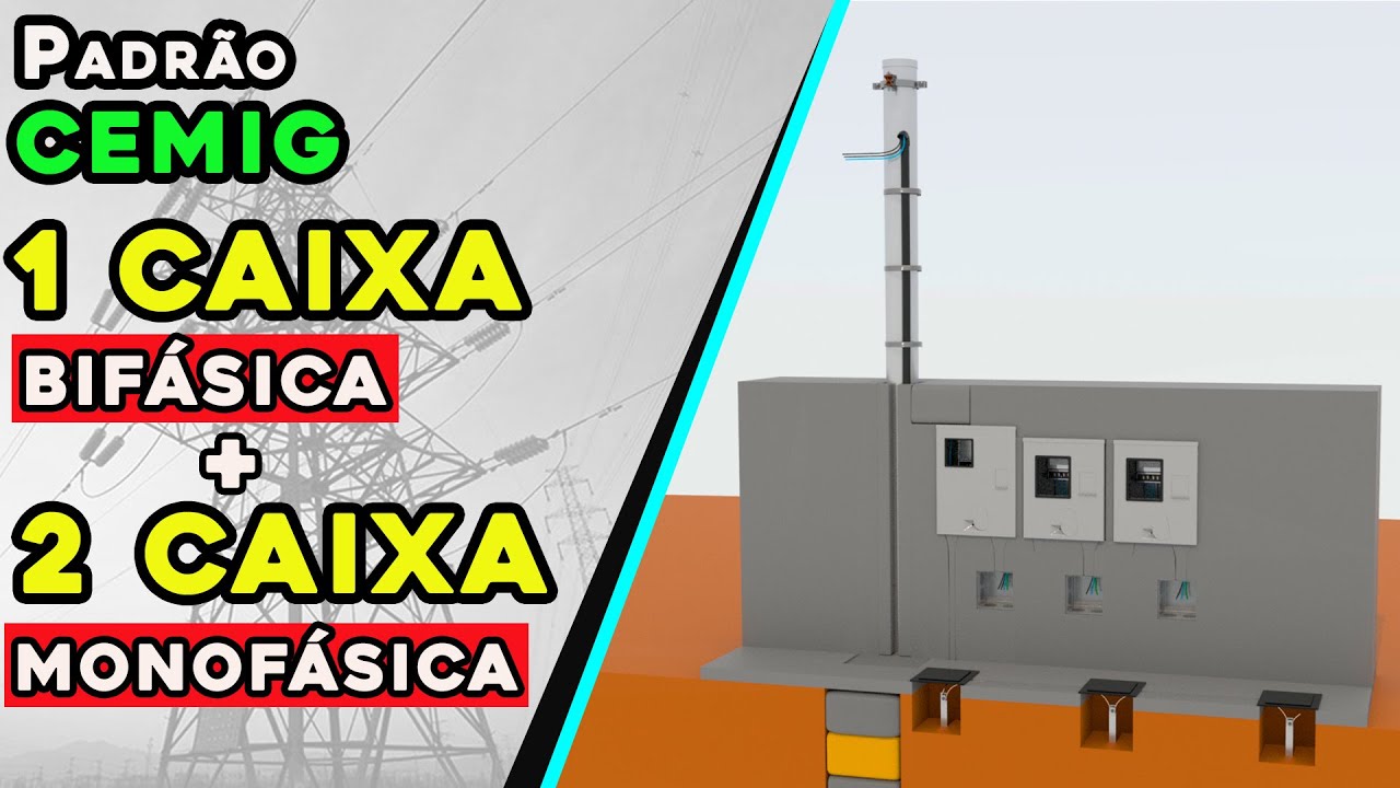 COMO MONTAR PADRÃO CEMIG COM 2 CAIXA MONOFÁSICO MAIS 1 CAIXA BIFÁSICA EM MURO OU MURETA