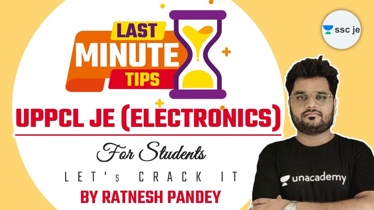 UPPCL JE 2021| Last Minute Tips For UPPCL JE (ELECTRONICS) Students Let's Crack It | Ratnesh Pandey