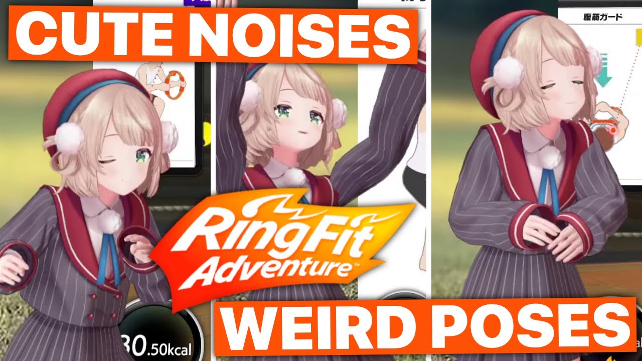 Ui-mama's Cute Noises & Weird Poses Doing A Ringfit Stream Using Mocopi (Shigure Ui) [Eng Subs]