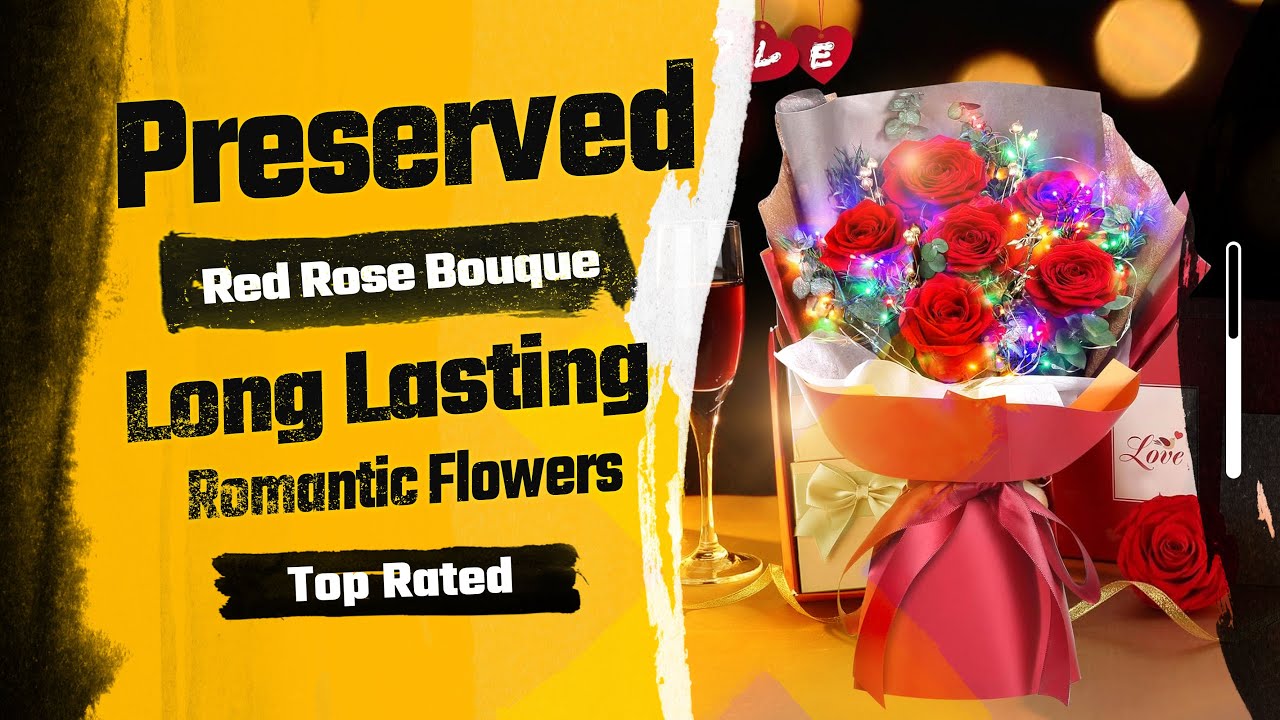 Best Preserved Red Rose Bouquet | Long Lasting Romantic Flowers