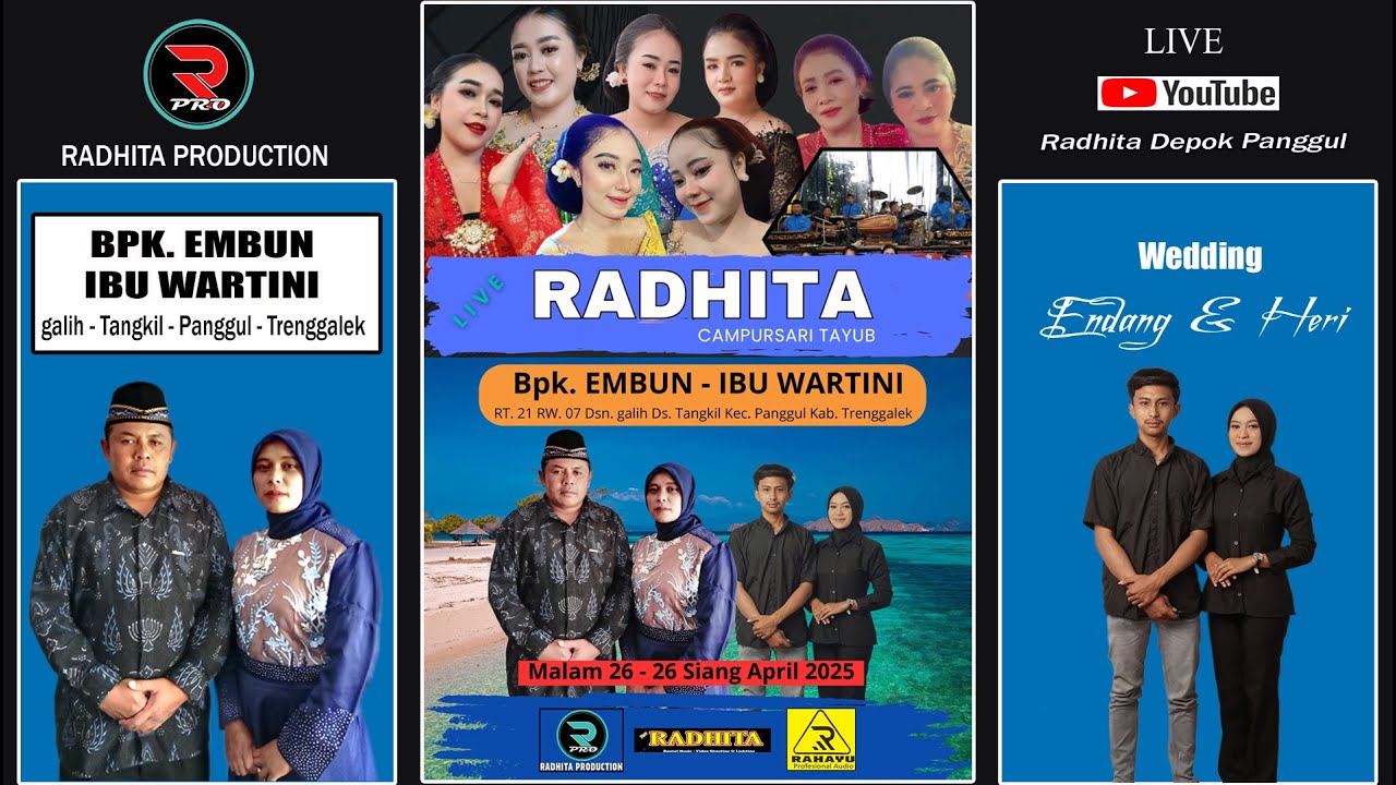🛑 RADHITA CAMPURSARI LIVE DIRUMAH  Bp. EMBUN IBU WARTINI  Galih Tangkil  Panggul  Trenggalek