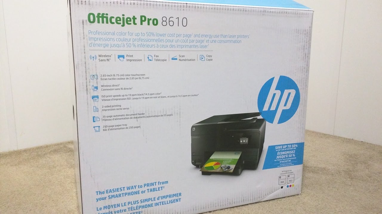 HP Officejet Pro 8610 Unboxing & Wireless Router/Network Setup