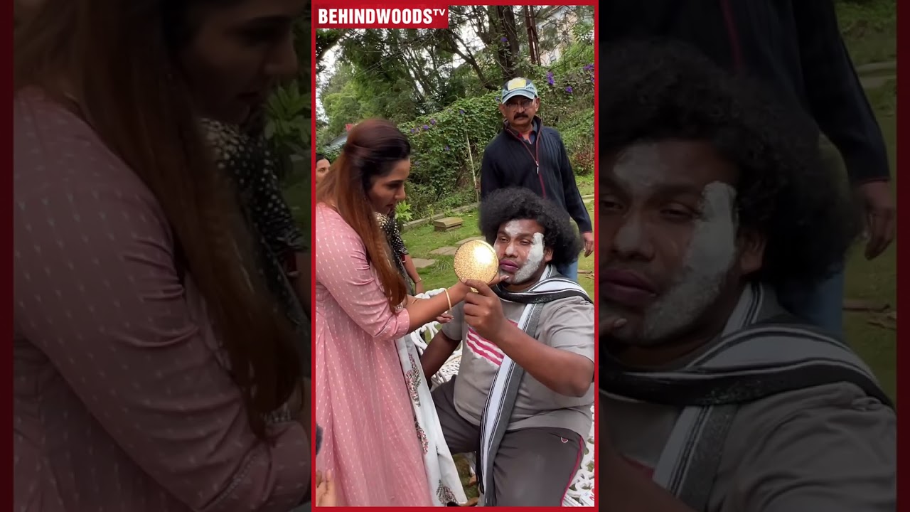 'அசையாம இருங்க Yogi Babu, Lipstick போட்டு விடுறேன்ல..' 🤣 Yogi Babu-க்கு Makeup போட்ட Myna Nandhini