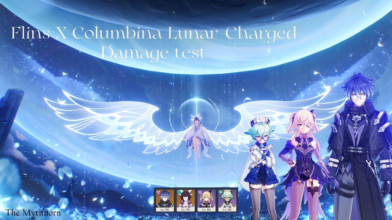 Flins Columbina Lunar Charged Team with Fischl & Sucrose – Damage Showcase without ineffa