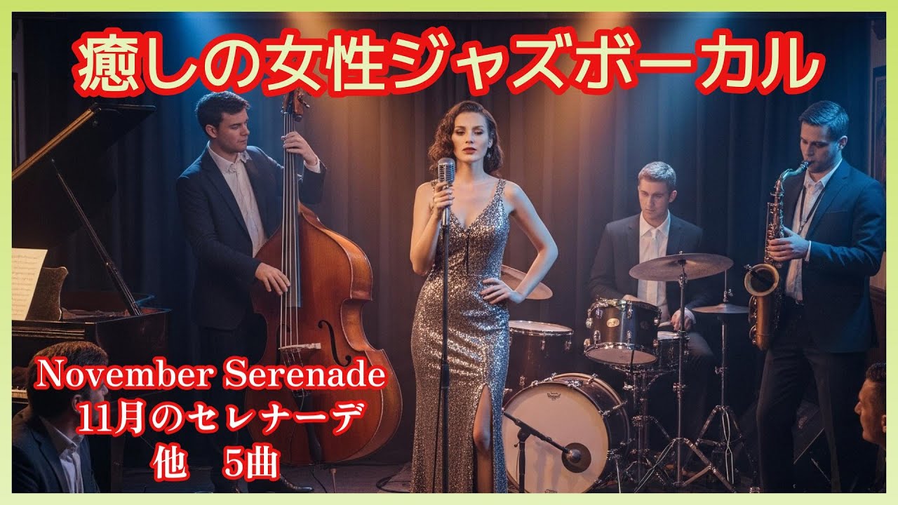 11月【癒しの女性ジャズボーカル】秋の夜にぴったり｜女性ボーカルの極上セッション🍷6曲
