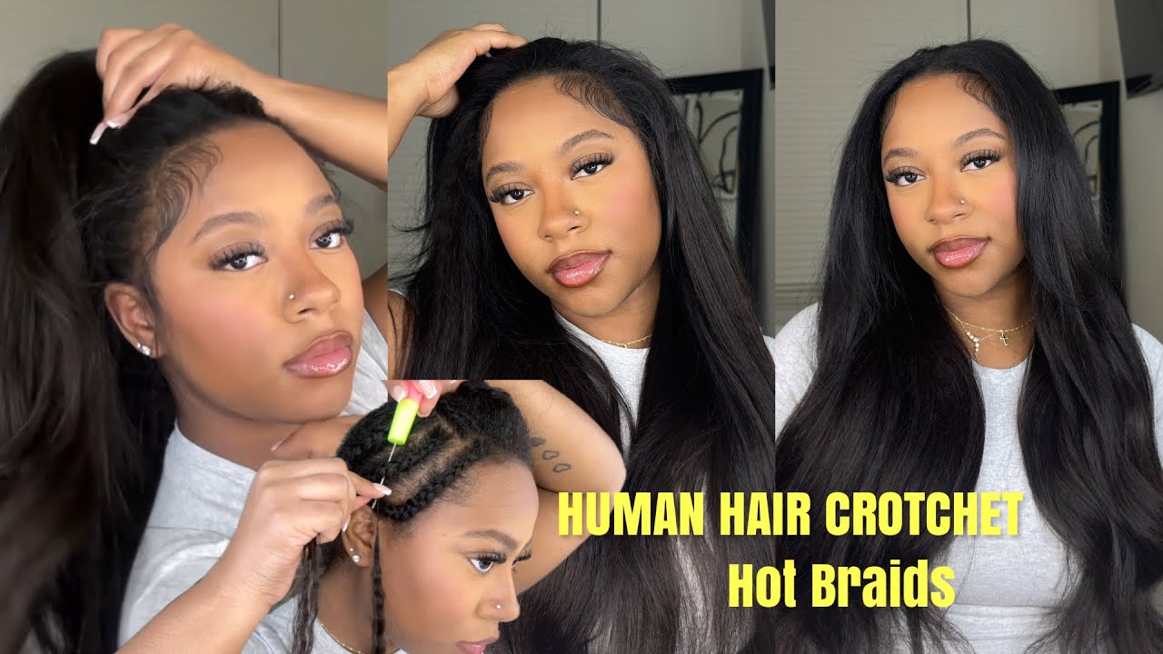 SEW INS ARE OUT 🙅🏽‍♀️ CROTCHET IS IN 😍| Kinky Straight Human Hair Crotchet Install | Hot Braids