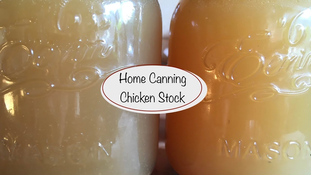 Landfall Larders UK chicken stock pressure canning in Weck jars