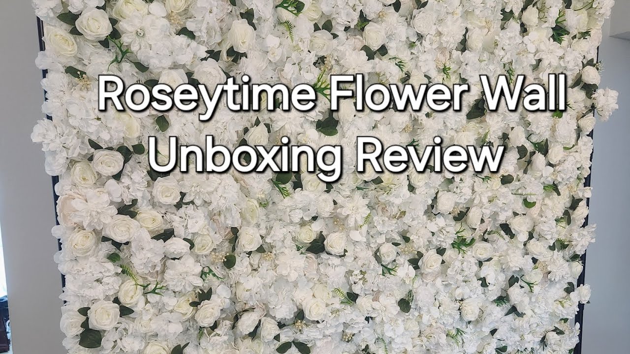 Roseytime Flower wall unboxing with stand setup