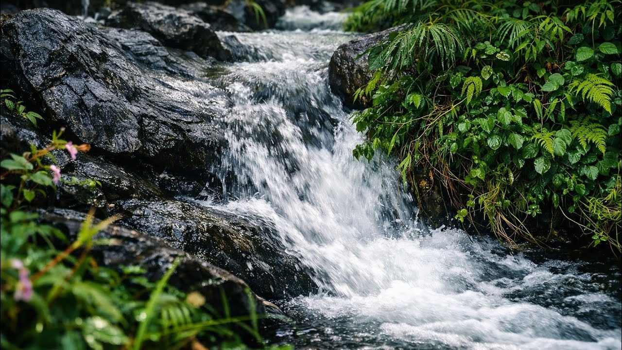 Natural Water Stream ASMR | Deep Relaxing Nature Sound🌊🌿