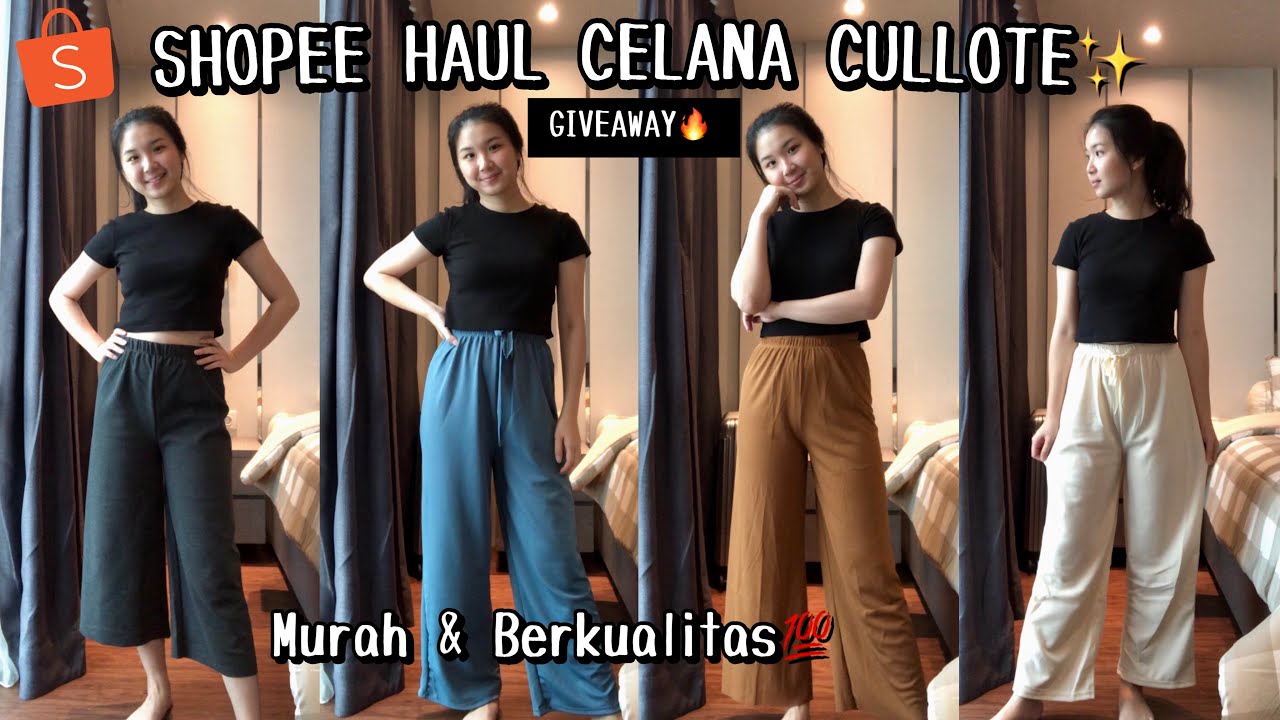 SHOPEE HAUL CELANA KULOT MURAH BERKUALITAS | WAJIB PUNYA SEBAGUS ITUU!✨