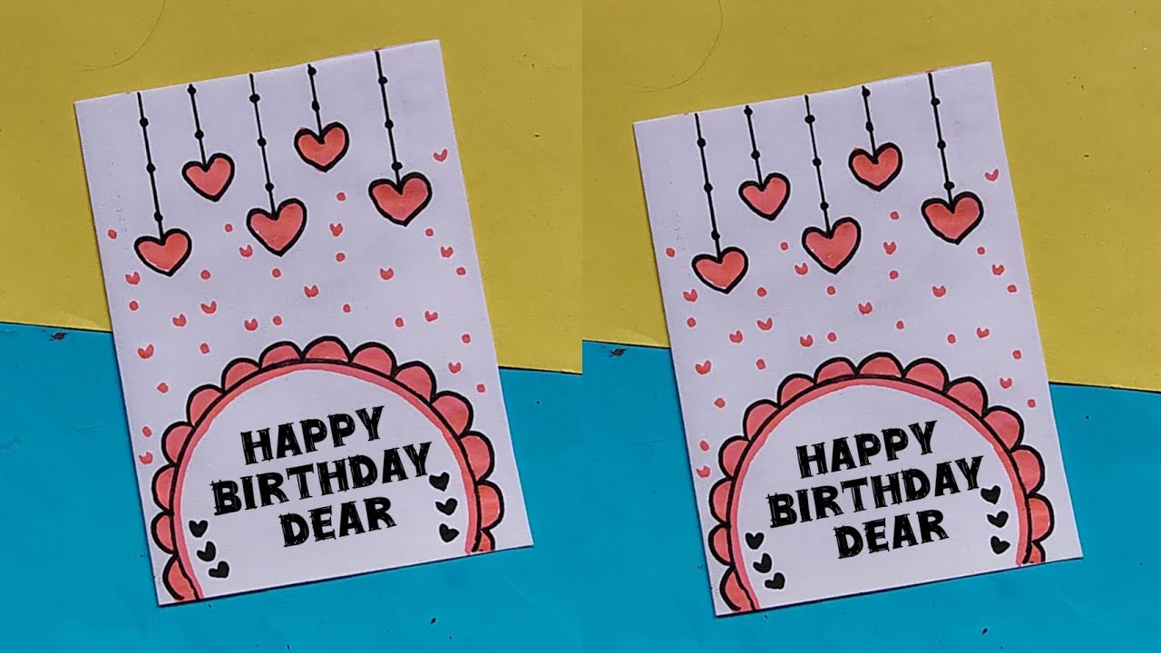 Easy and Beautiful Birthday Card for Mom/Last Minute Birthday Card/How tomake birthday card  for Mom