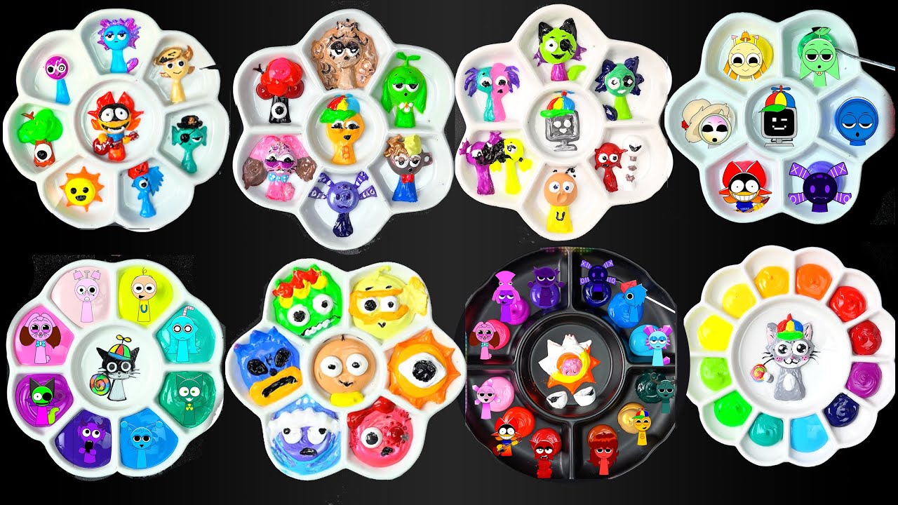 Guess the Mixed All Colors Challenge Collection All Sprunki New OC #colormixing #sprunki