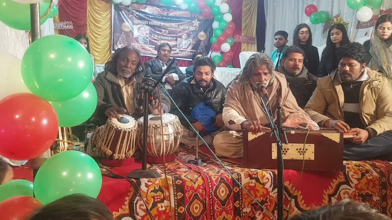 #ustad#mark#antohny christmas geet 'aj dekho har tarf 'tabla perfoam #ustad#aslam#ghanti