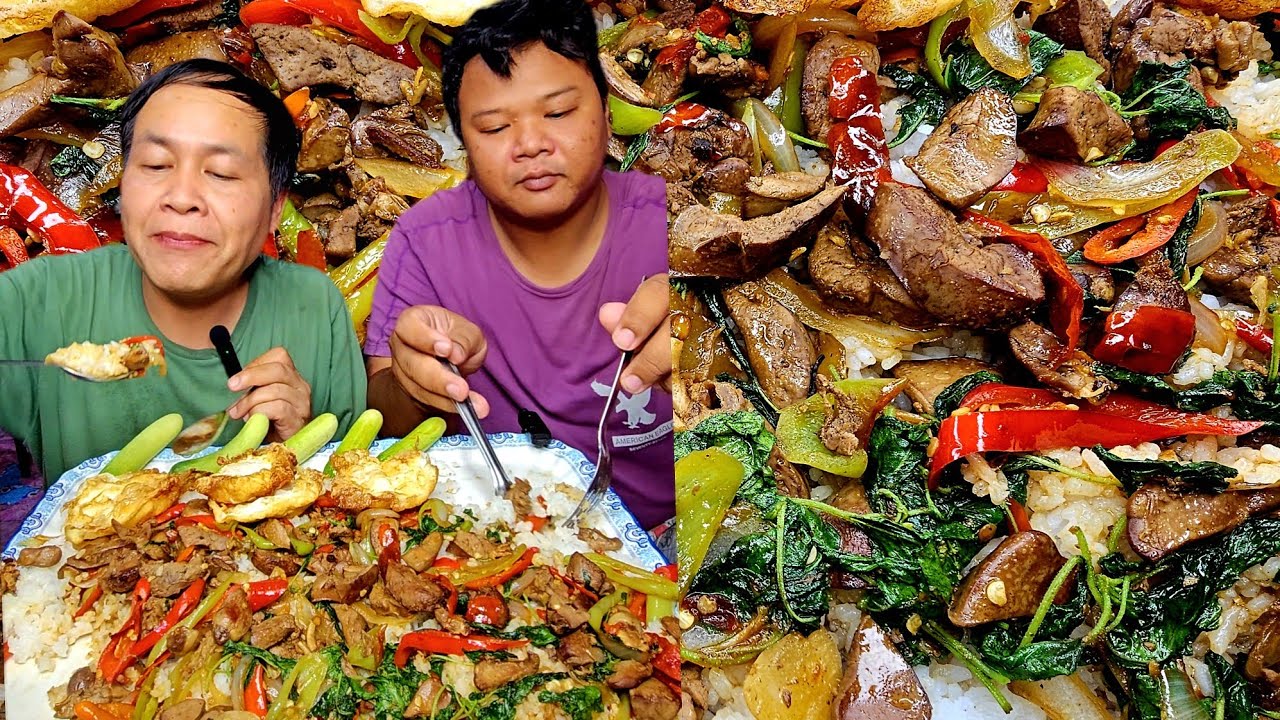 ช่วงนี้รู้สึกว่ารักแฟนมากๆเลยทำเมนูโปรดให้แฟนกินบ่อยๆ #กะเพราเครื่องในไก่ถาดใหญ่