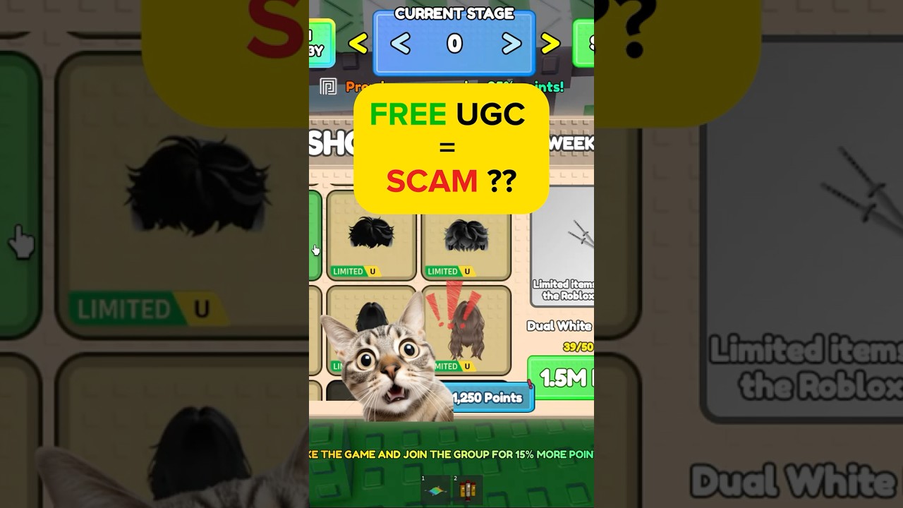 Free UGC items games are actually a scam?? 🤫 | Free UGC Obby | #shorts