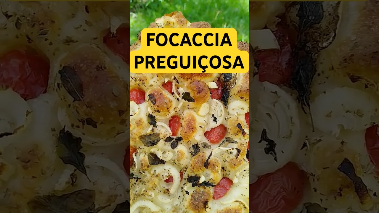P&atilde;o sem sova para pregui&ccedil;osos #focaccia #p&atilde;o #vegano #comida
