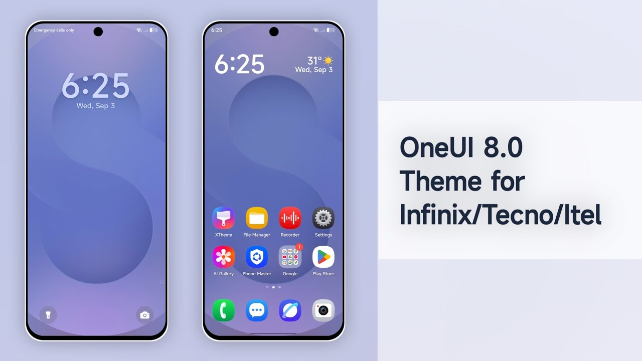Tema OneUI 8 untuk Infinix/Tecno/Itel