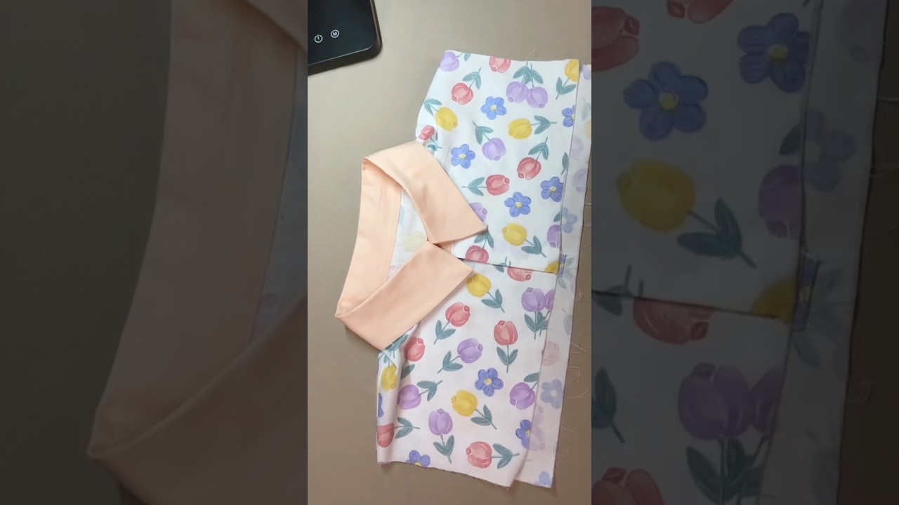 ✅ collar on a shirt, nothing could be easier #sewing #collar