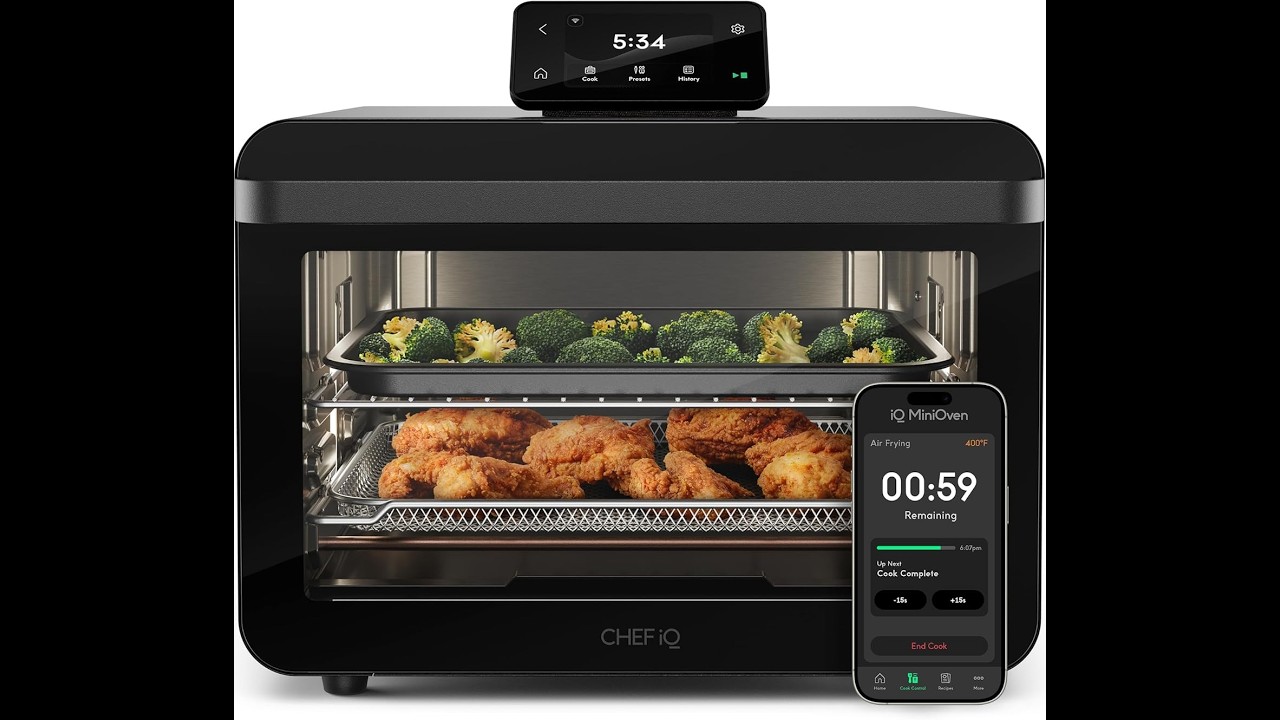 Review: CHEF iQ MiniOven – 11-in-1 Smart Toaster Oven & Air Fryer Combo