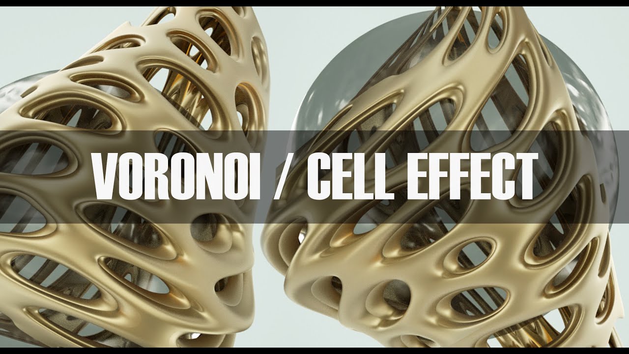 CINEMA 4D:  ABSTRACT EFECT VORONOI / CELL 3 MIN.