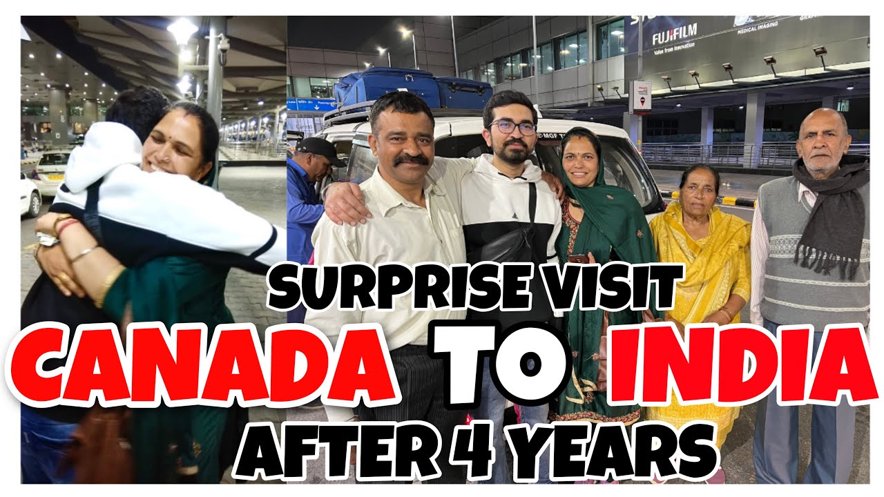 Surprise Visit to India after 4 years | Canada to India surprise visit after 4 years | In2Can Vlogs