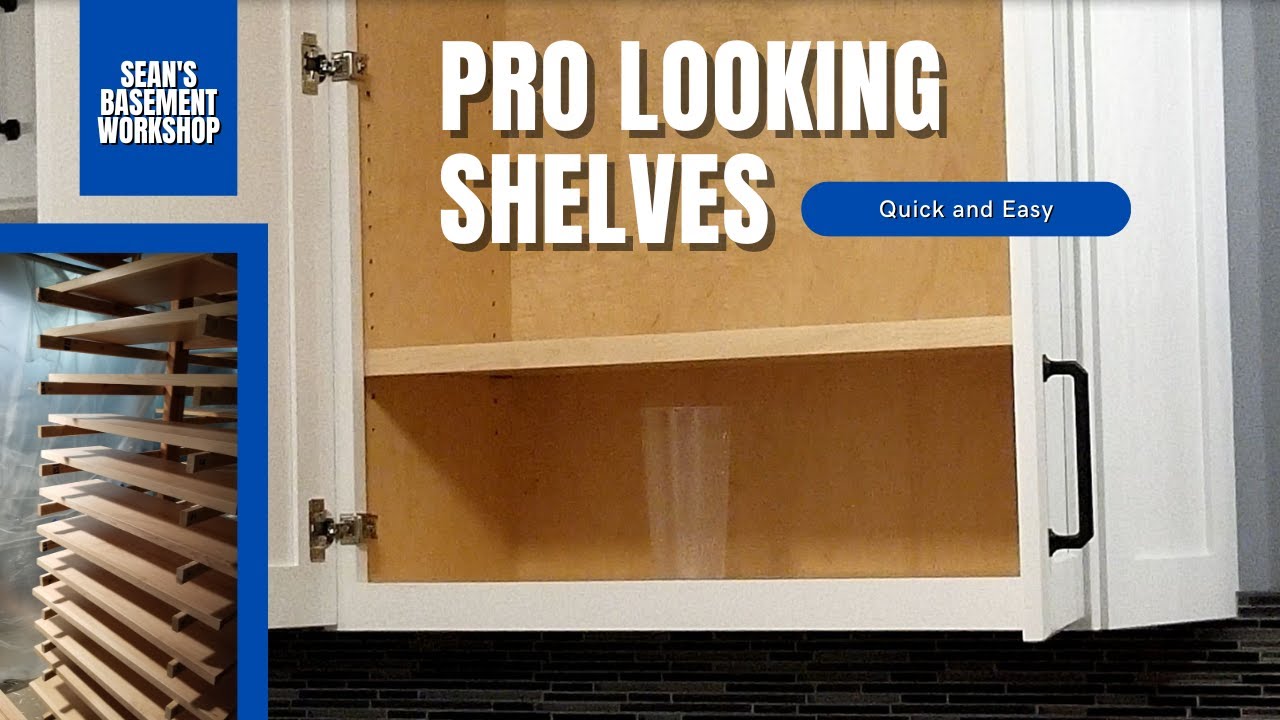 These Professional Looking Cabinet Shelves Are Easy To Build! Kitchen Cabinet Build Part 33 | SBW#67