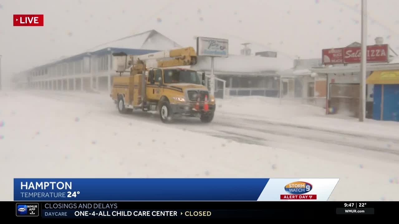 Poor conditions in Hampton during nor'easter