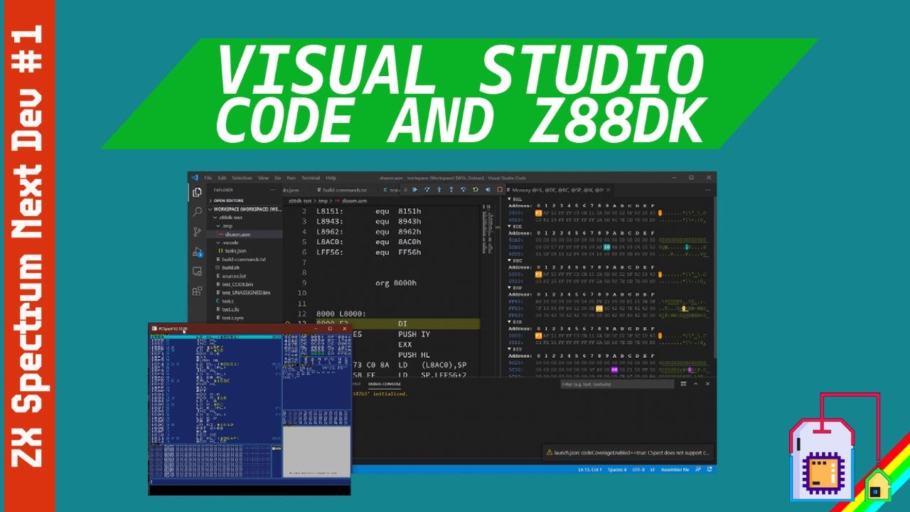 Starting ZX Spectrum Next Programming in C and Z80 Assembly - Devlog #1
